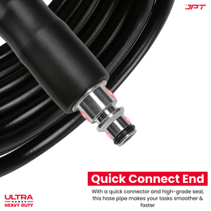 JPT Ultra Heavy-Duty 15Mtr High Pressure Hose Pipe Compatible With Bosch Aquatak/AQT Series | Withstand Up to 450 Bar (6525 PSI) of Pressure | Premium PVC + PE Layers and Reinforced Braid