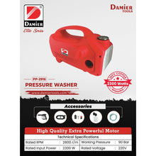 Shop now for the Damier PP-2916 domestic pressure washer, featuring a 2300-watt motor, Max. 90 Bar pressure, 390 L/H water flow, 100% copper motor, and much more