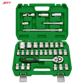 Buy now the professional chrome vanadium steel JPT 32-in-1 heavy-duty socket ratchet wrench set at the best price in India. Get best offer, deal, and discount.
