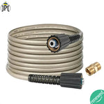 JPT Heavy Duty 8-Metre Super Flexible Pressure Washer Hose Pipe | American Standard M22 Thread With O-Ring Seals | Up To 2700 PSI Pressure | Compatible With Many Washer Brands | M22-15mm Thread Fitting Included ( RENEWED )