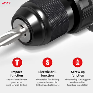 JPT Pro Series 12v Heavy-Duty Brushless Drill Machine | 65N.M Torque | 0-1750RPM Speed | 23+3 Torque Setting | 10MM Metal Keyless Chuck | 2000mAh Battery with Fast Charger