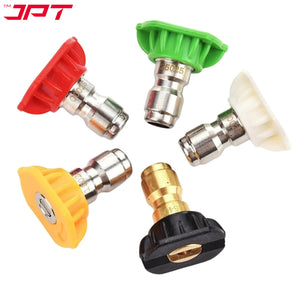 JPT 5-Piece 1/4-Inch Quick Connect Universal Pressure Washer Nozzle Tips with Multiple Degrees