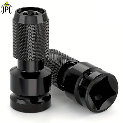 JPT Quick Release Impact Bit Holder, 1/2-Inch Square Drive to 1/4-Inch Hex Socket Adapter, Rapid Release Converter for Impact Wrench