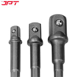 JPT 6-Piece Impact Socket Adapter Set | 3" and 6" lengths – 1/4", 3/8", and 1/2" hex shank | 65-150MM Extension Set for Impact Drivers & Power Drills