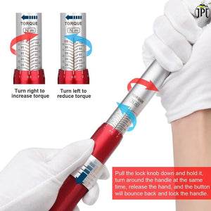 JPT 1/2 Inch Square Drive Torque Wrench, 5-110N.m, Bi-Directional Ratchet for Car Repair, Adjustable Precision Tool for Automotive, Motorcycle, and Bicycle Maintenance