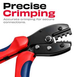 JPT MC4 Solar Crimping Tool Kit, 2.5/4/6mm², 10-32 AWG, Wire Stripper | 2.5/4/6mm² Crimping • 10-32 AWG Stripping • 6 MC4 Connectors • 12 MC4 Pins • 2 Wrenches • Storage Bag