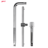 JPT Heavy-Duty 1/2" Drive 3Pcs  Socket Handle Set | T-Handle, L-Handle & Extension Bar | Heat-Treated Cr-V Steel | High Torque Wrench Set for Automotive and home Repairs