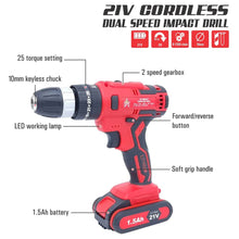 Buy the JPT 21V Impact Cordless Drill Machine for just INR 2,799/-, which comes with 2 batteries, a 6-month warranty, 1350RPM speed, and versatile features.