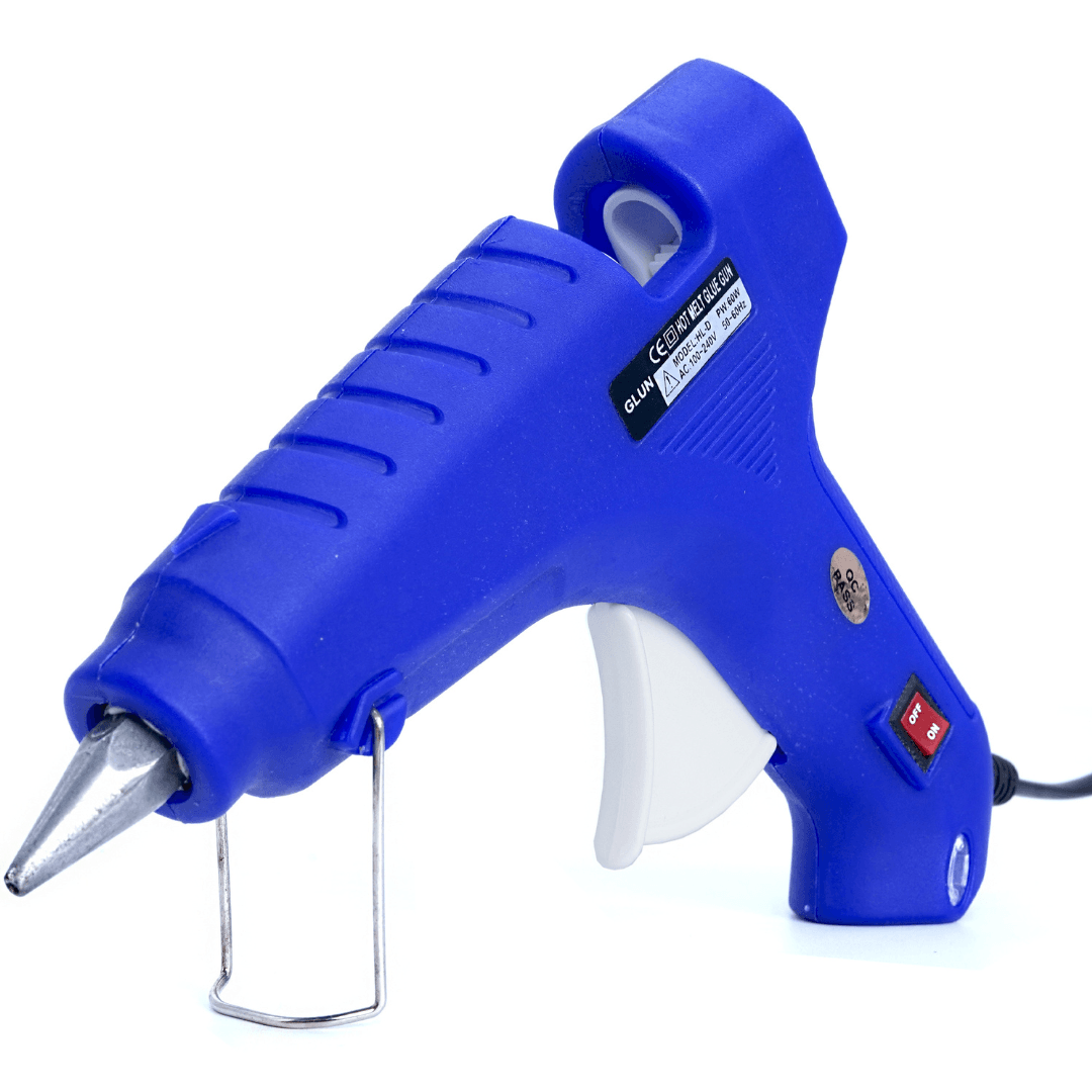 JPT 60W / 100-240V / 50-60 Hz Adjustable Hot Melt Glue Gun With On / Off Switch | LED Light | Easy Grip | Used It For Repairs Plastic, Wood, Metal Products, Art and Crafts