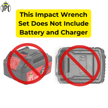 JPT 21-Volt Powerful Brushless Motor Cordless Impact Wrench | 550 Nm Torque | 4200 RPM Speed | 1/2-Inch Head Hex Shank | 3 Bright LED Lights | 𝐁𝐚𝐭𝐭𝐞𝐫𝐲 & 𝐂𝐡𝐚𝐫𝐠𝐞𝐫 𝐍𝐨𝐭 𝐈𝐧𝐜𝐥𝐮𝐝𝐞𝐝