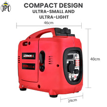 JPT Proseires Genworx 1000W/1.0KW Small and compact Manual Start Inverter Petrol Generator Lightweight, With Advanced Frequency Control, Ideal for Camping, Outdoor Events & Home Backup Power