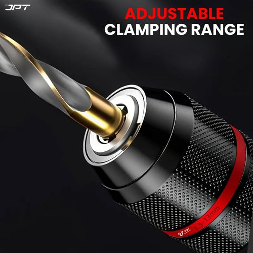 JPT Heavy-Duty 1.5-13mm Keyless Metal Drill Chuck | 1/2-20UNF Thread for 13MM Electric & Cordless Drill Machine Alternative View