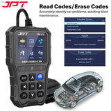 JPT OBD2 Scanner with Battery Tester – Universal Car Diagnostic Tool for Check Engine Light, Live Data, Emissions Readiness, Fault Code Reader, Plug & Play, Supports All OBDII Vehicles