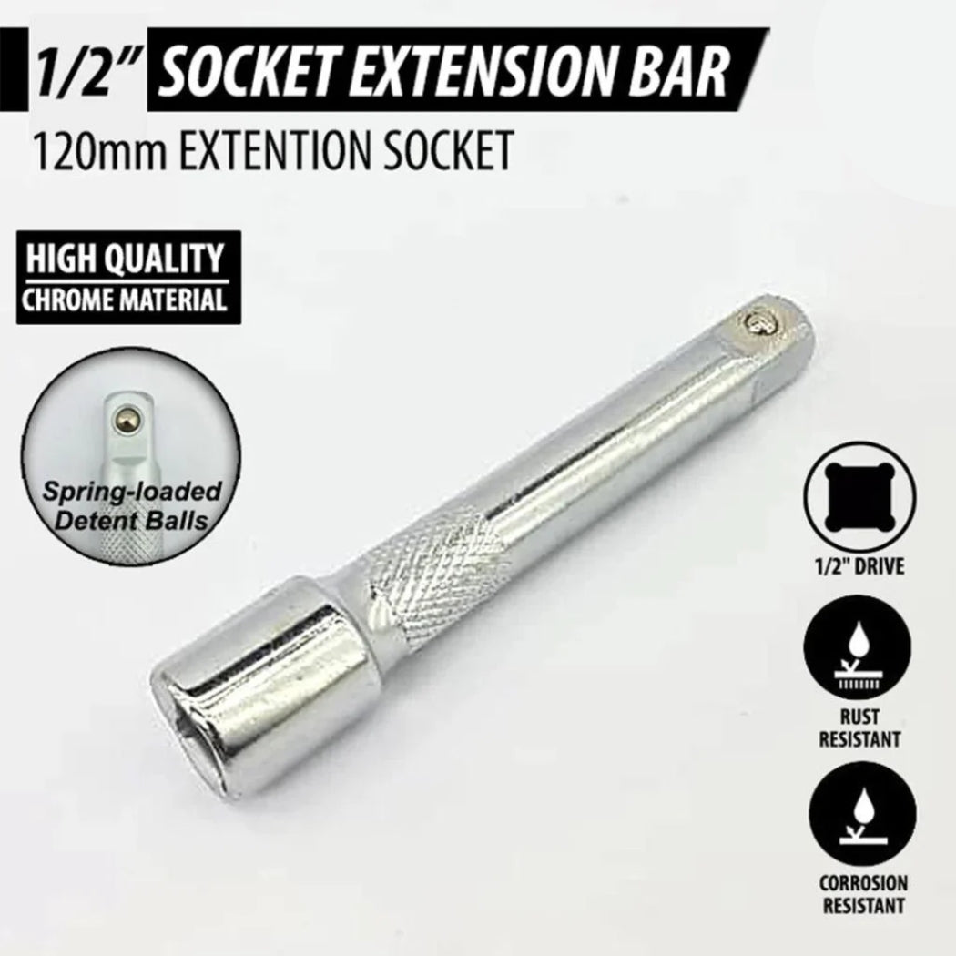 JPT 3-Piece 1/2-Inch Square Drive Socket Wrench Extension Bar Set for Narrow and Deep Spaces