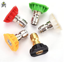 JPT 5 Piece Multiple Degrees 1/4 Inch Quick Connect Universal Pressure Washer Nozzle Tips
