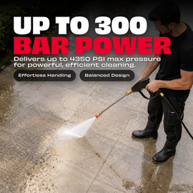 JPT Heavy Duty Universal High Pressure Water Gun | Max. 300 Bar Power | Max. 4350 PSI Pressure | Adjustable Nozzle | Compatible with Most Pressure Washer Brands