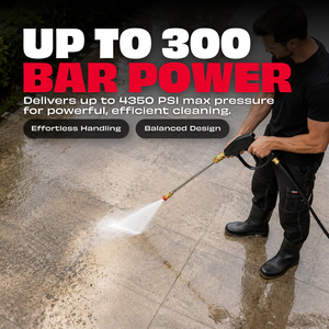 JPT Heavy Duty Universal High Pressure Water Gun | Max. 300 Bar Power | Max. 4350 PSI Pressure | Adjustable Nozzle | Compatible with Most Pressure Washer Brands