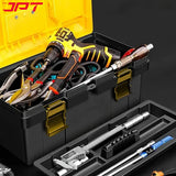 Buy now the JPT 14" heavy-duty tool box featuring best build quality, transparent lid with tray, lightweight & water-resistant design, and more. Buy Now