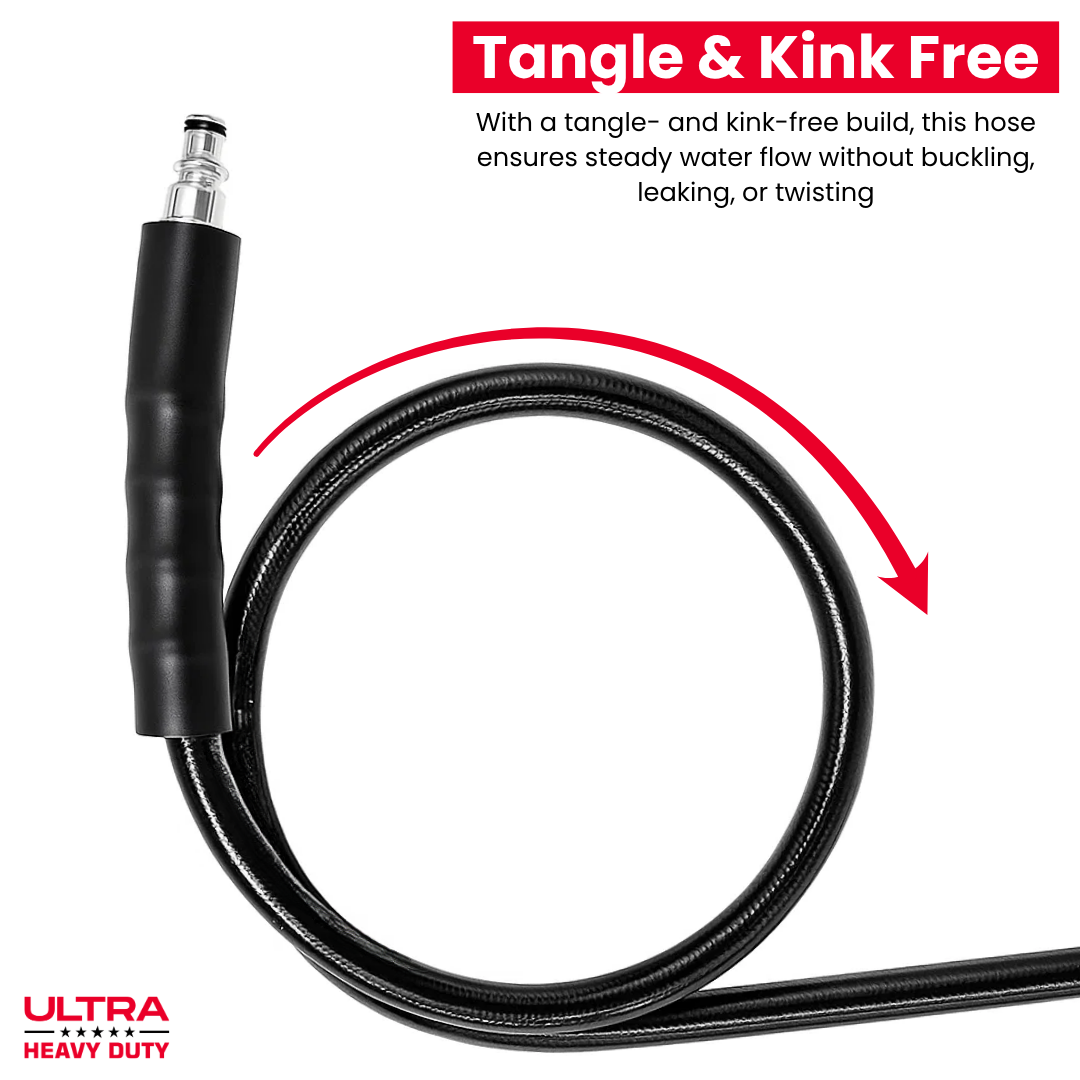 JPT Heavy Duty High Pressure Hose Pipe For Bosch Aqt Series (10 Meter), Black