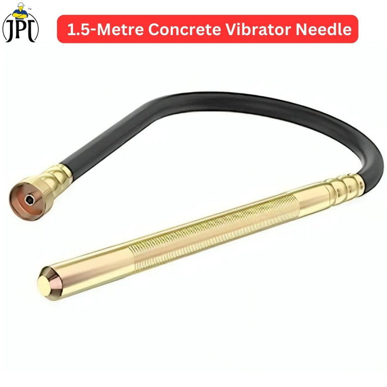 JPT Heavy Duty 1.5-Metre Flexible Concrete Vibrator Needle | 35 Mm Manganese Steel Tape | Double Steel Wire Braided | Powerful Vibration for Professional & DIY Concrete Contraction