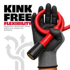 JPT Ultra Heavy-Duty 15MTR Flexible High Pressure Washer Hose Pipe | Standard M22 x 15MM Thread | Up To 450Bar / 6525PSI | PVC + PE Layers Build | Tangle & Kink Free Design