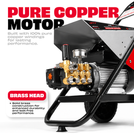 JPT Pro Series 4HPC Commerical High Pressure Washer | 3000W Powerful Motor | Max. 220 Bar Power | Max. 3200 PSI Pressure | 18 L/Min Water Flow | Best For Car Service Centers & Industrial Cleaning