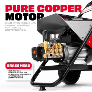 JPT Pro Series 4HPC Commerical High Pressure Washer | 3000W Powerful Motor | Max. 220 Bar Power | Max. 3200 PSI Pressure | 18 L/Min Water Flow | Best For Car Service Centers & Industrial Cleaning