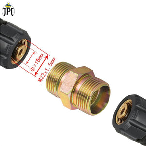JPT Heavy Duty 8-Metre Pressure Washer Hose Pipe | American Standard M22 Thread With O-Ring Seals | 1/4-Inch Quick Connect | Stand Upto 4300 PSI Pressure | M22-15mm Metric Male Thread Fitting Included