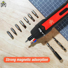 JPT 3.6V Powerfull Cordless Screwdriver Rechargeable Set with Li-ion Battery, 30 Bits & Extension Rod, 3 LED, 6 Adjustable Torque, Magnetic Hex Chuck, Mini Electric Screw driver Kit