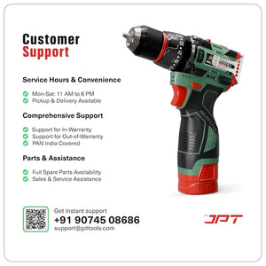 JPT Pro Series 18V Cordless Drill Machine | 70N.M Torque | 0-2150RPM Speed | 25+3 Gears | 2 Speed Modes | 3/8