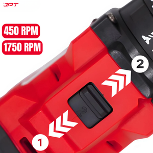 JPT Pro Series 12v Heavy-Duty Brushless Drill Machine | 65N.M Torque | 0-1750RPM Speed | 23+3 Torque Setting | 10MM Metal Keyless Chuck | 2000mAh Battery with Fast Charger