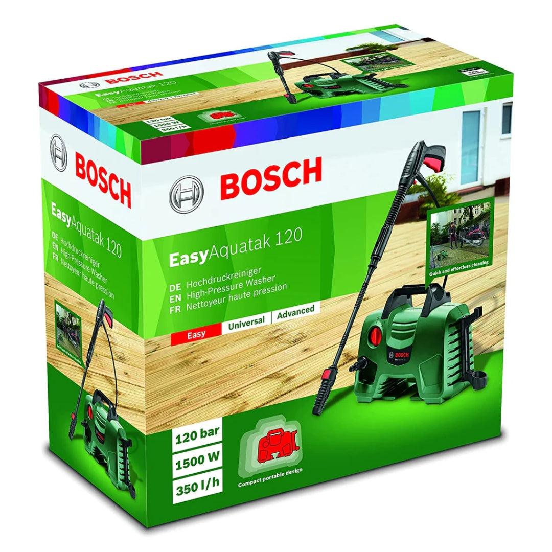 Bosch Car Washer EasyAquatak 120 Bar | 1500W Powerful Motor | 5.8 L/H Water Flow | Compact & Portable | Premium Accessories Included