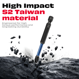 JPT 31-Piece Impact Driver Bit Set | S2 Taiwan Steel Impact Rated Bits with Phillips, Torx, Hex & Nut Driver | Includes Bit Holder & Socket Adapter | For Drill & Impact Driver | Ultra Heavy Duty