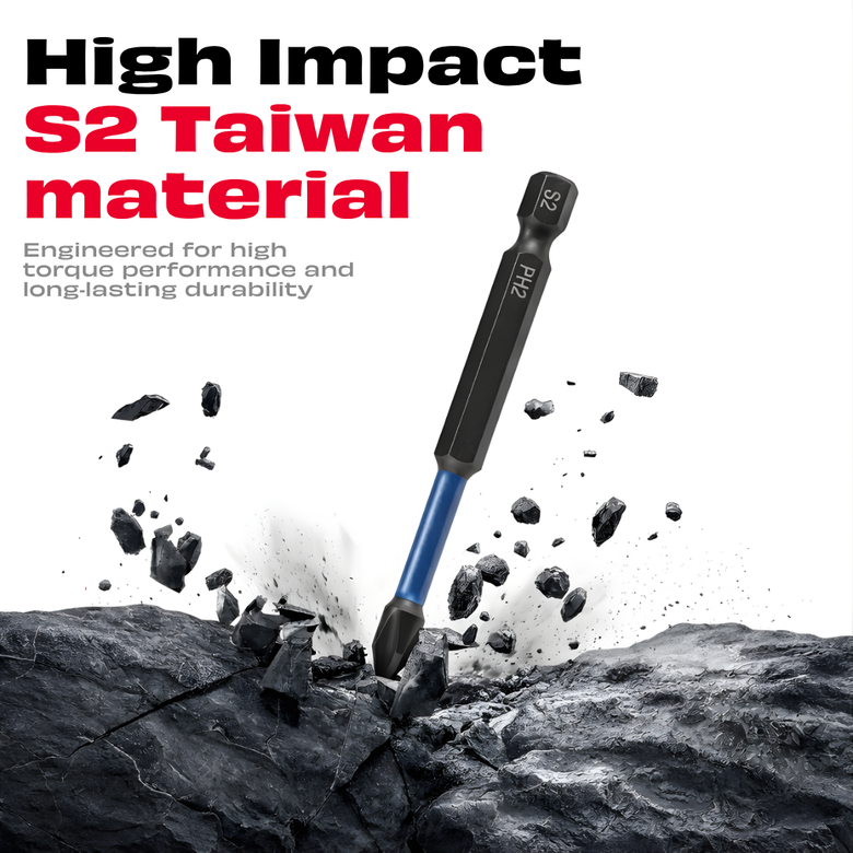 JPT 31-Piece Impact Driver Bit Set | S2 Taiwan Steel Impact Rated Bits with Phillips, Torx, Hex & Nut Driver | Includes Bit Holder & Socket Adapter | For Drill & Impact Driver | Ultra Heavy Duty
