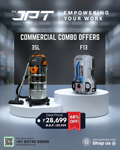 Buy JPT 35L Vacuum Cleaner With F13 Pressure Washer this diwaliall at the lowest price ever. Buy Now