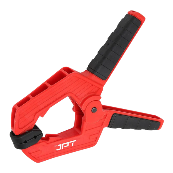 JPT 3 Inch Ultra Heavy-Duty Spring Clamp 80mm Wide Jaw | Reinforced Body with Hardened Steel Spring | 45° Rotating Pads | Strong Grip Woodworking & Carpentry Clamp for Workshop & DIY Use