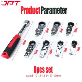 Buy now the JPT heavy-duty 8-piece changeable flex head ratchet spanner ranging from 8 to 19mm wrench head at the most affordable price in India online.