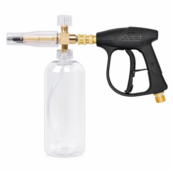 JPT Combo Heavy-Duty Foam Lance with Universal High-Pressure Water Gun and 1/4-Inch Solid Brass Quick Connector – Compatible with Most Pressure Washer Brands