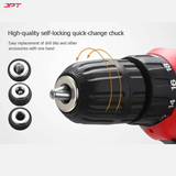 Buy now the JPT multi-purpose cordless drill machine, featuring 24nm torque, 1350rpm speed, 18+1 torque setting, and much more all at the best price in India.
