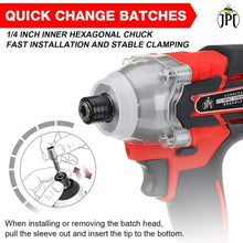 JPT Combo 21-volt Brushless Impact Cordless Screwdriver Machine | 270Nm Torque | 3000RPM Variable Speed | 1/4’’ All-Metal Hex Chuck | 4000mAh Battery | 16 Pieces Impact Screwdriver Bits Set