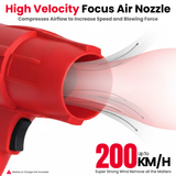 JPT Heavy-Duty 21V Cordless Jet Air Blower with 25,000 RPM motor, powerful 8m³/min airflow, copper winding & lightweight design for fast cleaning. Buy Now