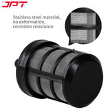 Buy now the JPT heavy-duty pressure washer inlet hose filter, featuring high-quality plastic build, stainless steel filter, and heavy design at the bottom.