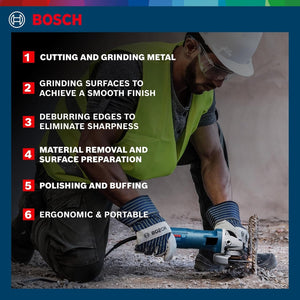 Bosch Professional GWS 600 Angle Grinder | 670W Power | No-load Speed of 11000 RPM | Versatile Cutting and Grinding Tool | M10 Grinding Spindle Thread | 100 mm Disc