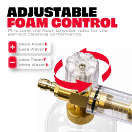 JPT Heavy Duty Snow Foam Cannon | 70 Bar Power | 3000 PSI Pressure | Brass + ABS Nozzle | Adjustable Thick Foam | 5-Piece Pressure Washer Nozzle Set | 1/4" Quick Connector Included