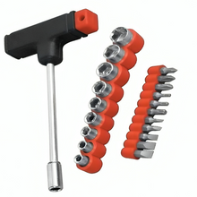 Multipurpose Screwdriver Socket and Bit Set Hand Tool Kit Combination Magnetic Wrench for Home, Office, Car, Bike - 22PCTK