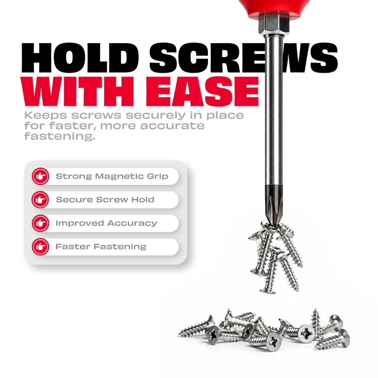 JPT Screwdriver Magnetizer & Demagnetizer Tool – Bi-Directional Magnetic Block, No Power Needed, Portable Magnetizer for Screwdriver Bits, Electricians & Electronics Repair Work