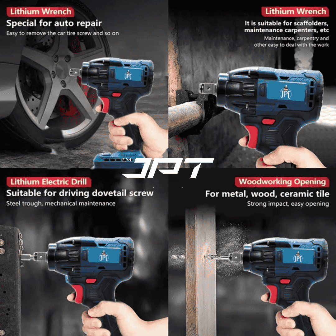 JPT Combo 21V Monster Beastly Cordless Impact Wrench | Brushless Powerful Motor | 450N.M Torque | 2800RPM Speed | 1/2