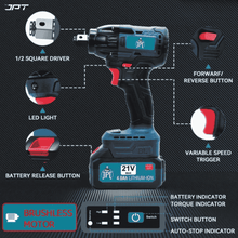 Buy JPT 21v monster beastly 450nm cordless impact wrench at best price. Get 350N.M To 2100N.M torque cordless impact wrench from JPT Tools. Buy Now