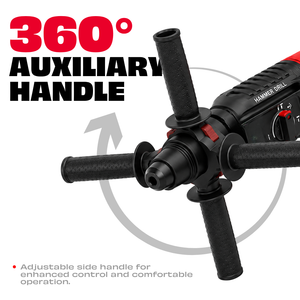 JPT Pro 26MM SDS-Plus Heavy-Duty Rotary Hammer Drill Machine | 1050W Motor | 1200RPM Speed | 3.0 Joules Impact | 4900 BPM Force | 3 Function Modes | Forward & Reverse Function
