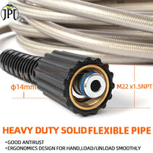 Buy now the JPT combo heavy duty 8-metre super flexible pressure washer hose pipe with m22-15mm thread fitting pack of 2 at the lowest price online. Buy Now